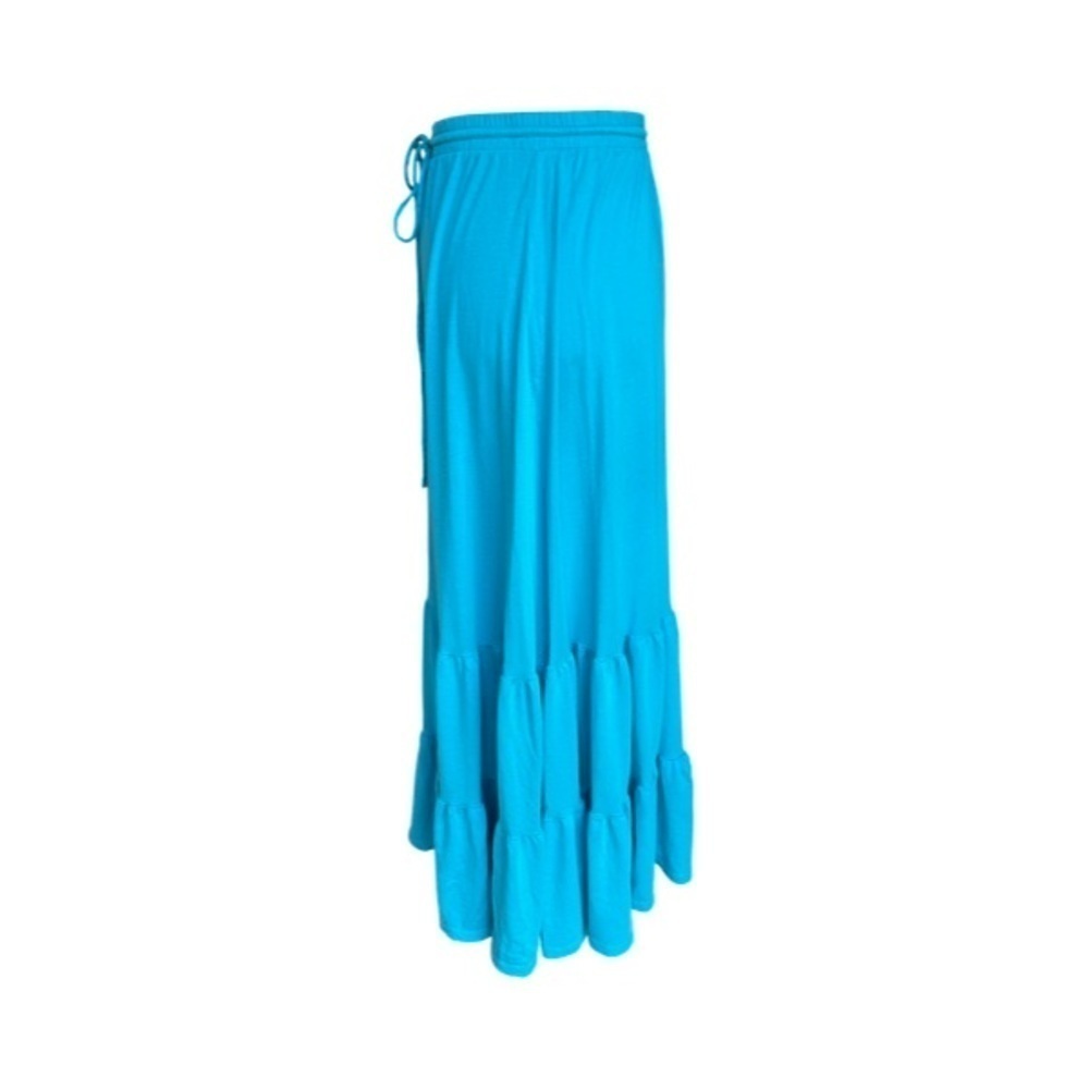Garnet Hill Turquoise Maxi Skirt Size XS - Picture 2 of 7